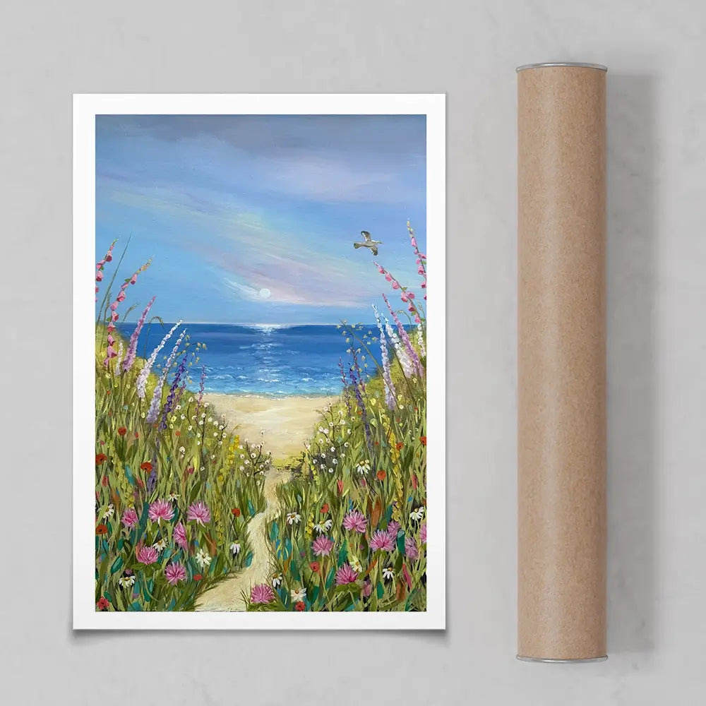 Summer Flowers By The Sea Art Print Summer Flowers By The Sea Art Print wall art product Karen Sutton