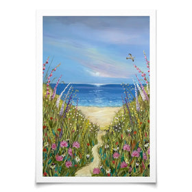 Summer Flowers By The Sea Art Print Summer Flowers By The Sea Art Print wall art product Karen Sutton