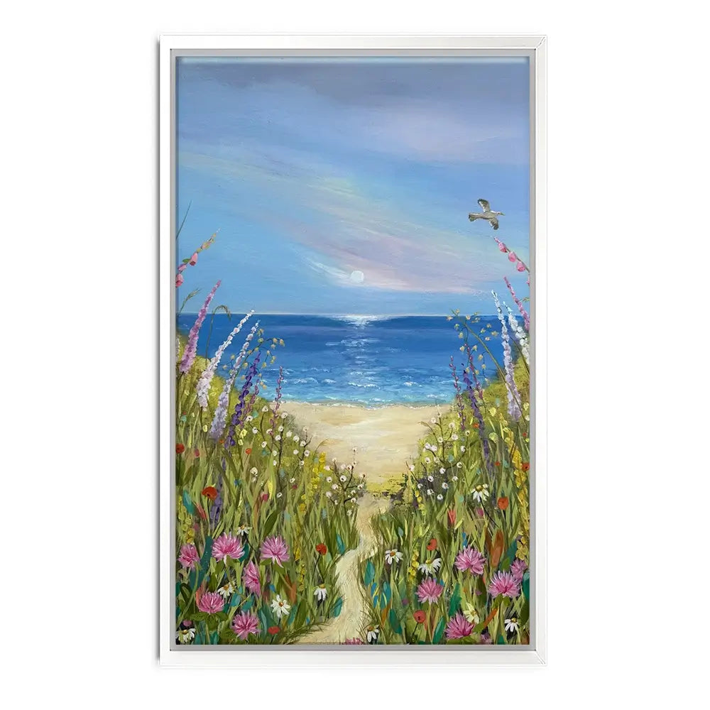 Summer Flowers By The Sea Canvas Print Summer Flowers By The Sea Canvas Print wall art product Karen Sutton