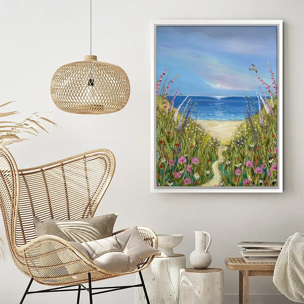 Summer Flowers By The Sea Canvas Print Summer Flowers By The Sea Canvas Print wall art product Karen Sutton