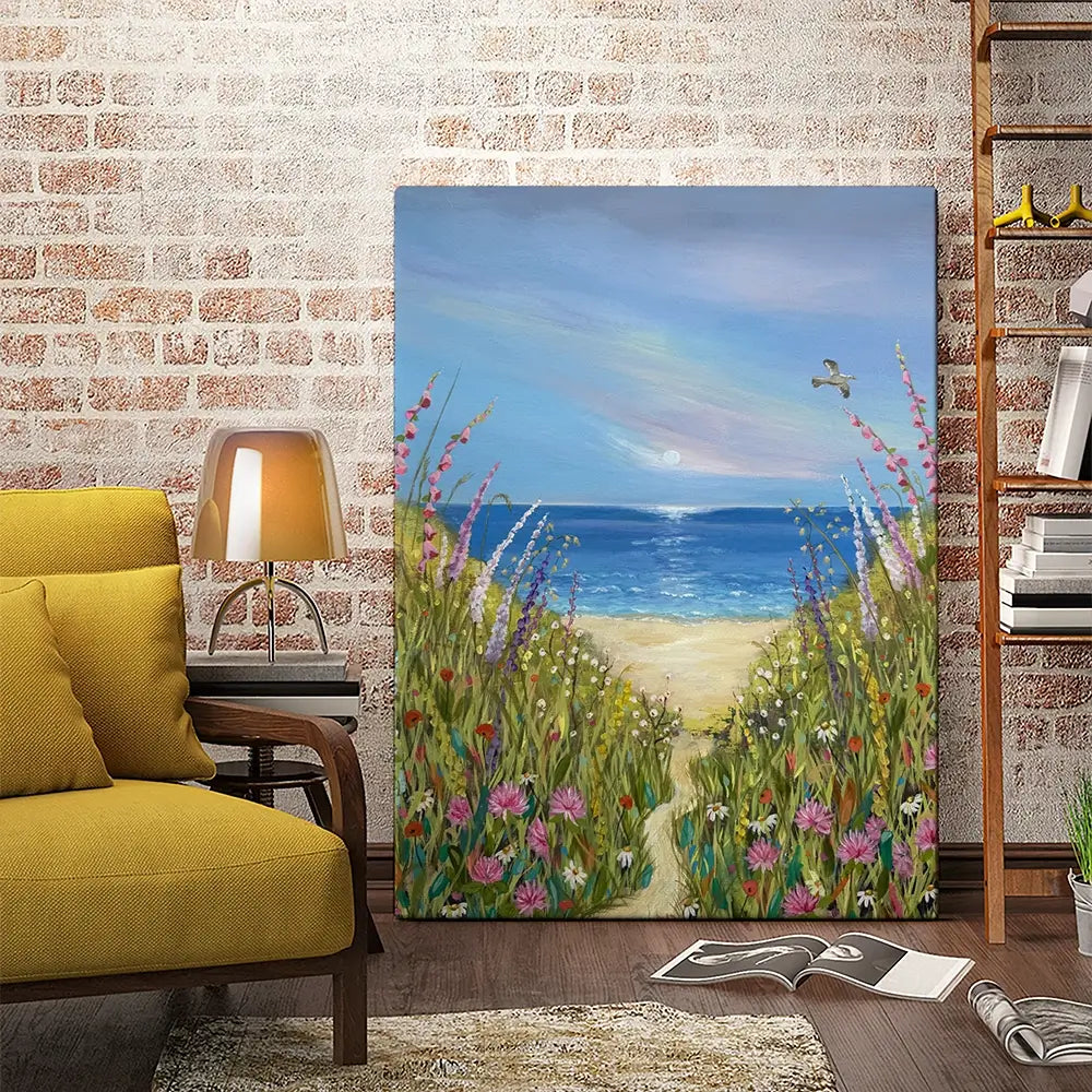 Summer Flowers By The Sea Canvas Print Summer Flowers By The Sea Canvas Print wall art product Karen Sutton
