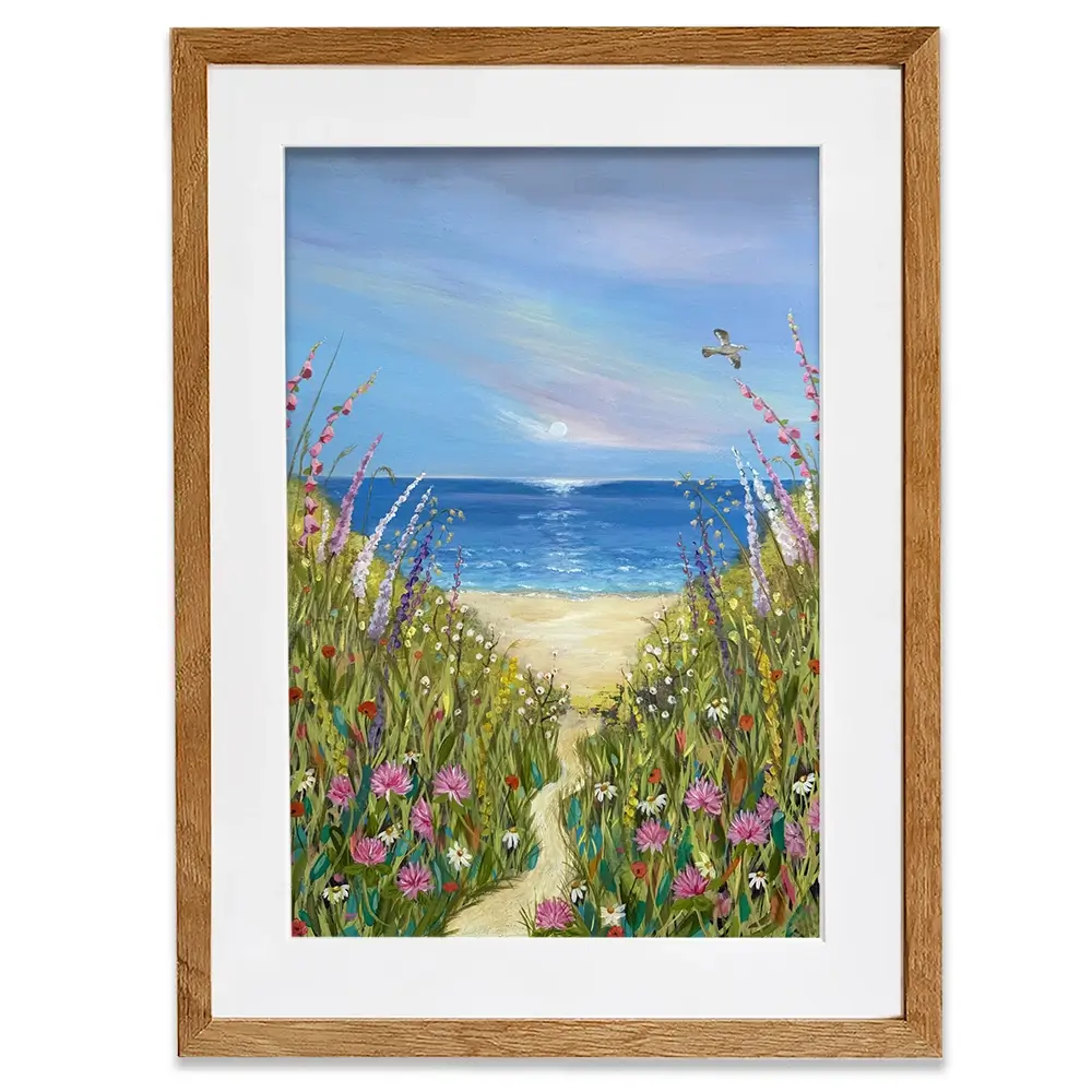 Summer Flowers By The Sea Framed Art Print Summer Flowers By The Sea Framed Art Print wall art product Karen Sutton
