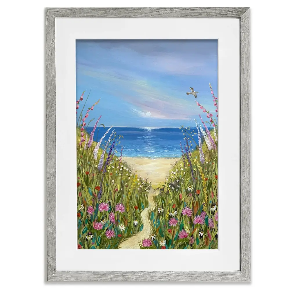 Summer Flowers By The Sea Framed Art Print Summer Flowers By The Sea Framed Art Print wall art product Karen Sutton