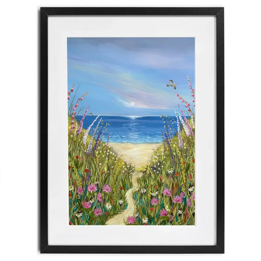 Summer Flowers By The Sea Framed Art Print Summer Flowers By The Sea Framed Art Print wall art product Karen Sutton