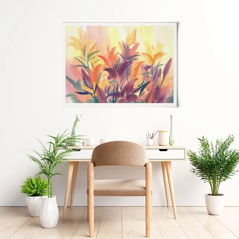 Summer Lily Flowers Art Print Summer Lily Flowers Art Print wall art product Egle Lipeikaite / Shutterstock