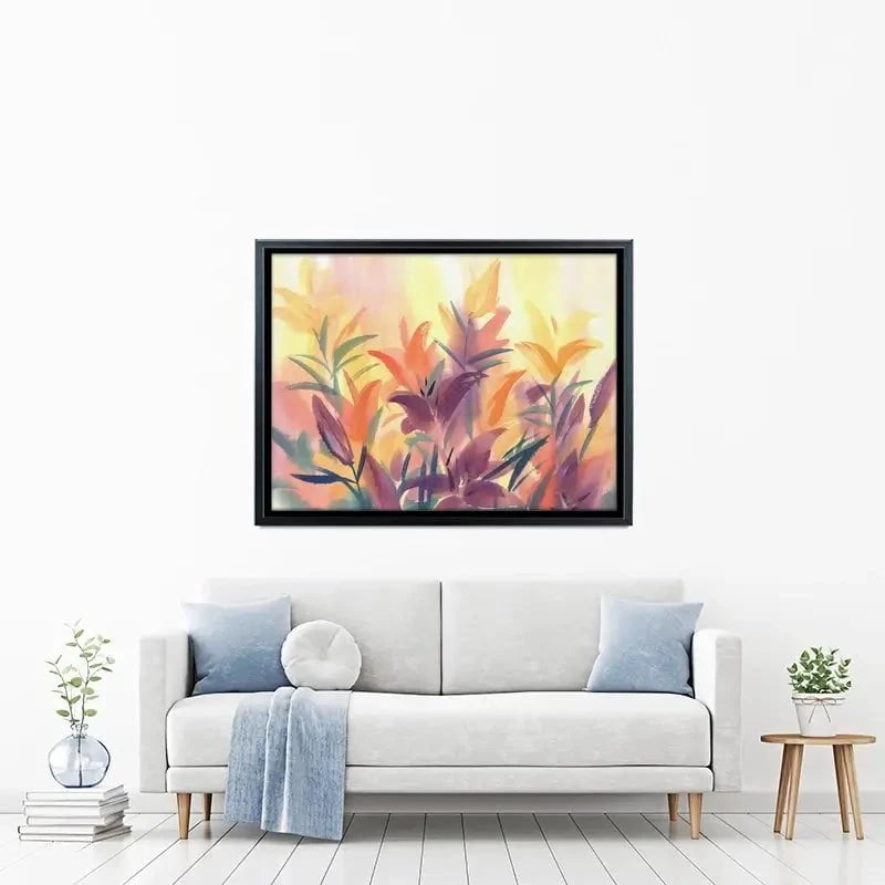 Summer Lily Flowers Canvas Print Summer Lily Flowers Canvas Print wall art product Egle Lipeikaite / Shutterstock
