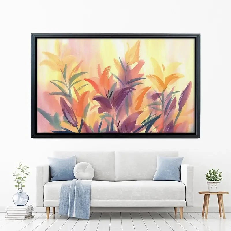 Summer Lily Flowers Canvas Print Summer Lily Flowers Canvas Print wall art product Egle Lipeikaite / Shutterstock
