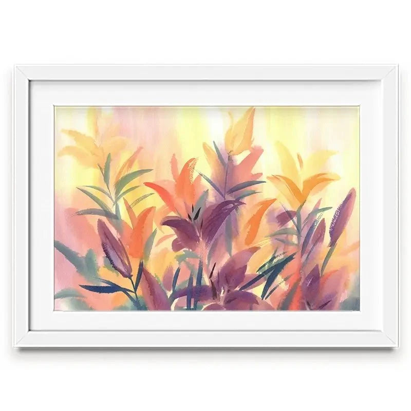 Summer Lily Flowers Framed Art Print Summer Lily Flowers Framed Art Print wall art product Egle Lipeikaite / Shutterstock