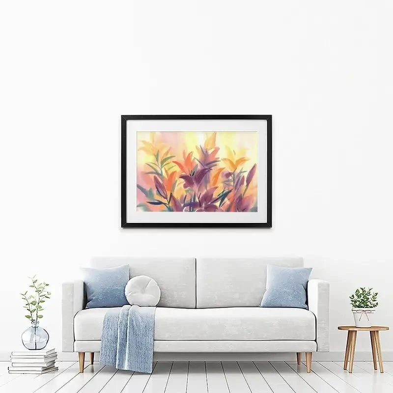 Summer Lily Flowers Framed Art Print Summer Lily Flowers Framed Art Print wall art product Egle Lipeikaite / Shutterstock