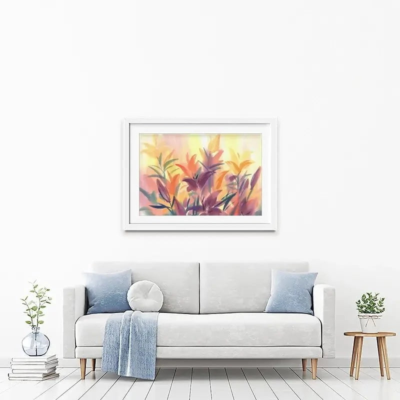 Summer Lily Flowers Framed Art Print Summer Lily Flowers Framed Art Print wall art product Egle Lipeikaite / Shutterstock