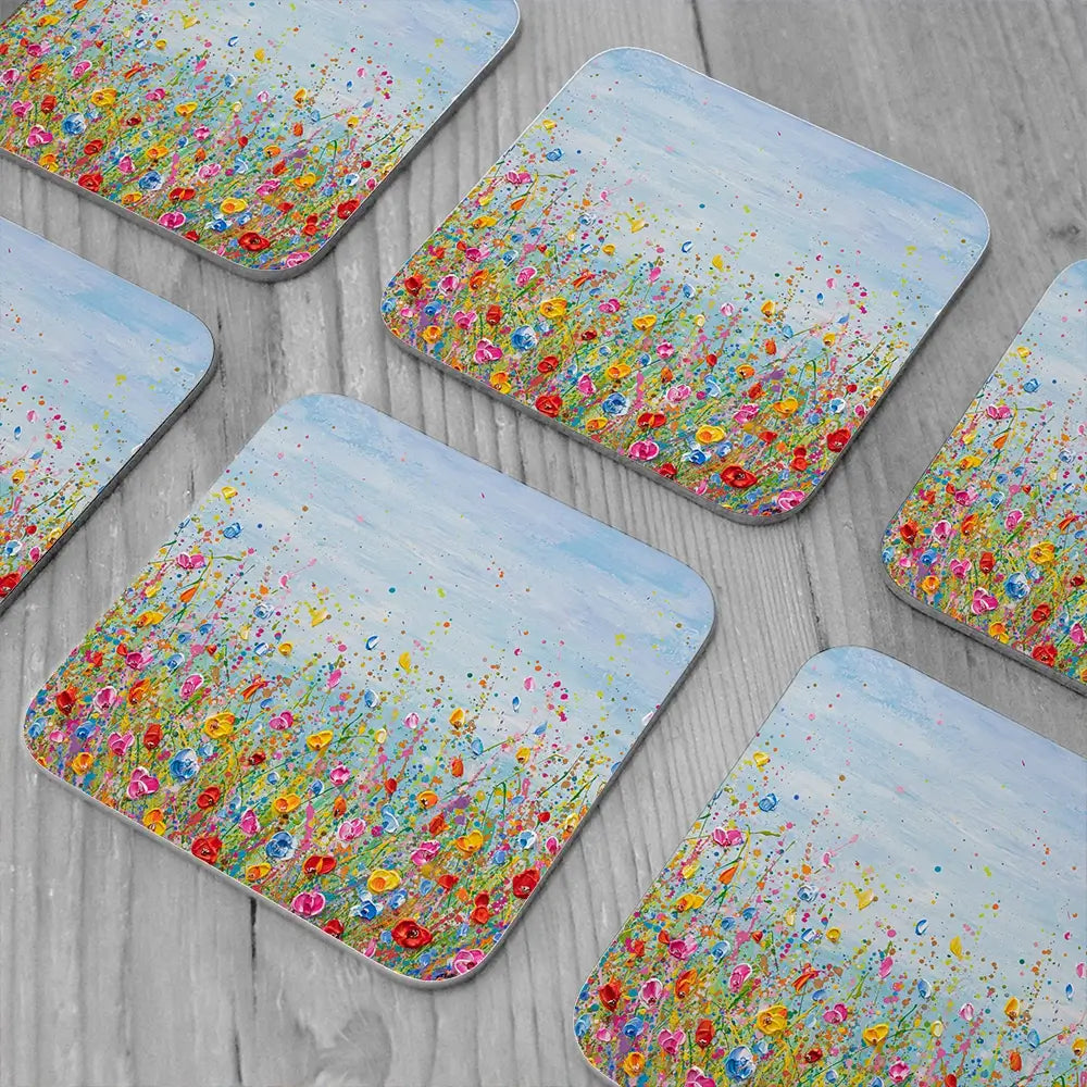 Summer Meadow Coaster Set Summer Meadow Coaster Set wall art product Olga Tkachyk