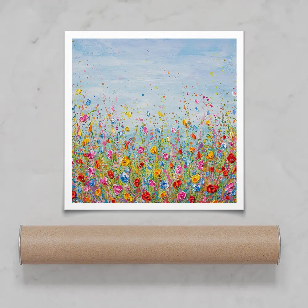 Summer Meadow Square Art Print Summer Meadow Square Art Print wall art product Olga Tkachyk