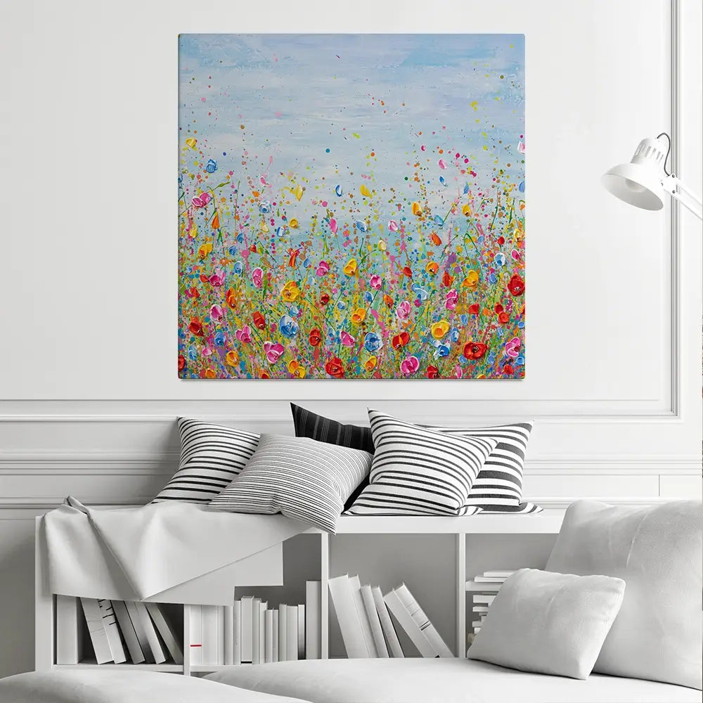 Summer Meadow Square Canvas Print Summer Meadow Square Canvas Print wall art product Olga Tkachyk