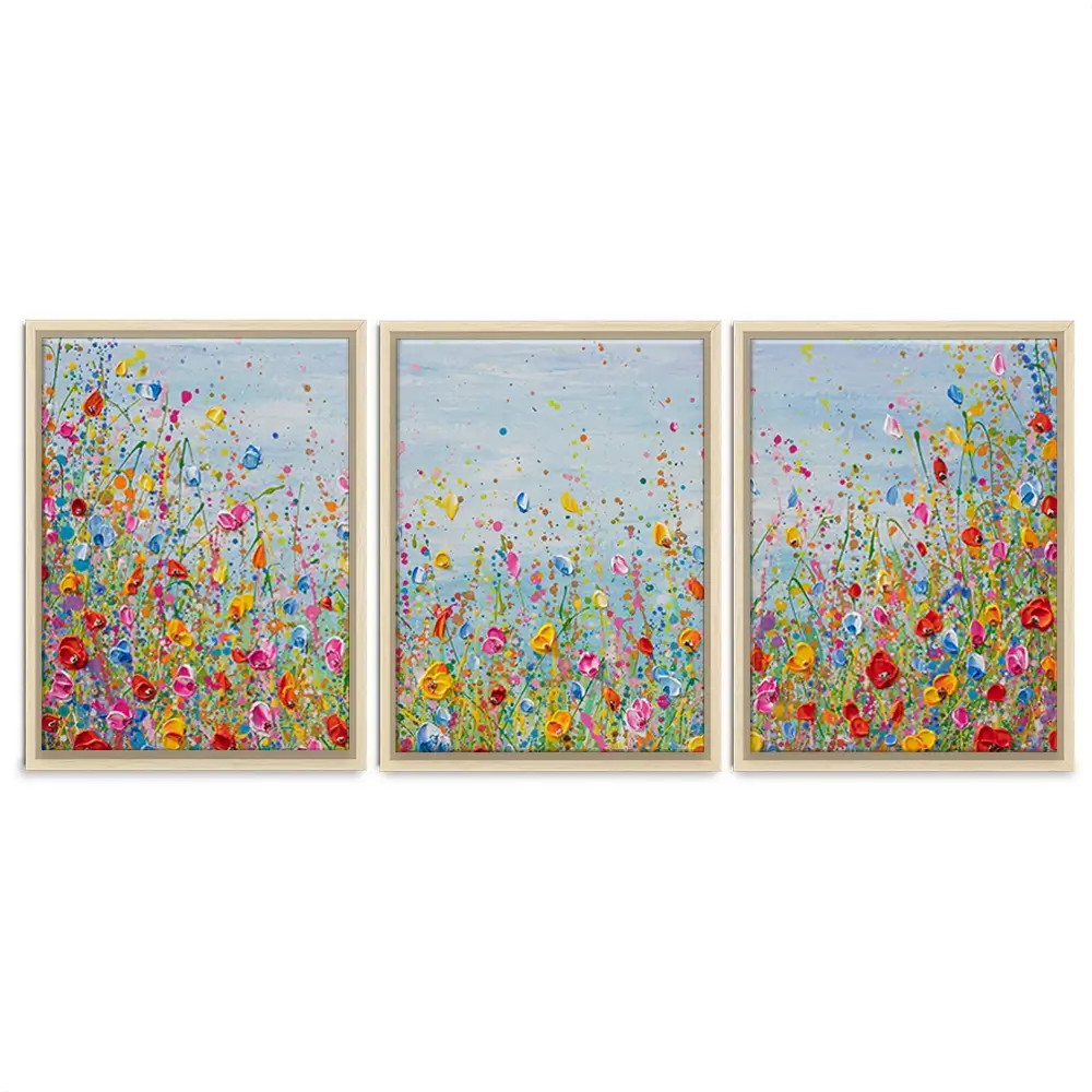Summer Meadow Trio Canvas Print Summer Meadow Trio Canvas Print wall art product Olga Tkachyk