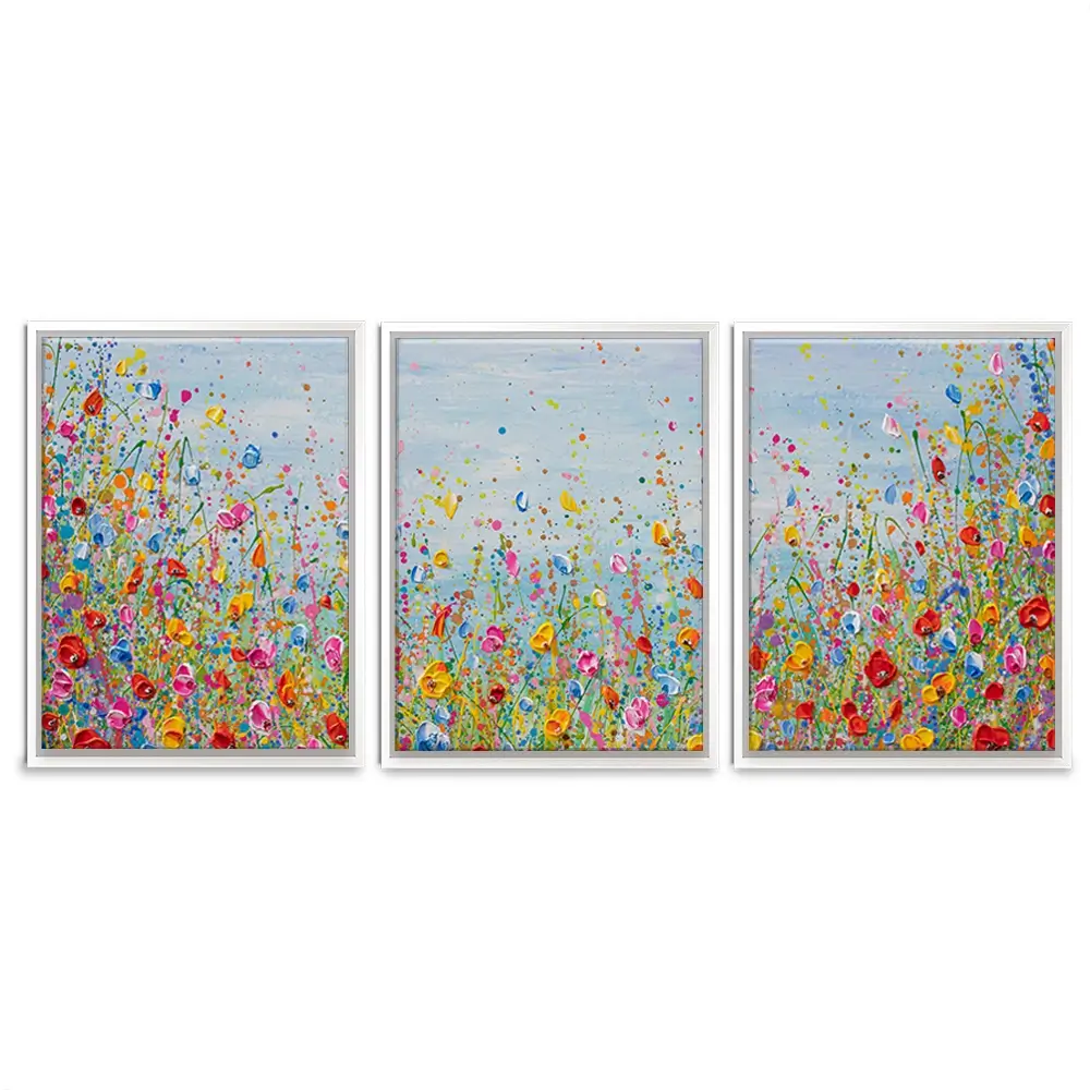Summer Meadow Trio Canvas Print Summer Meadow Trio Canvas Print wall art product Olga Tkachyk