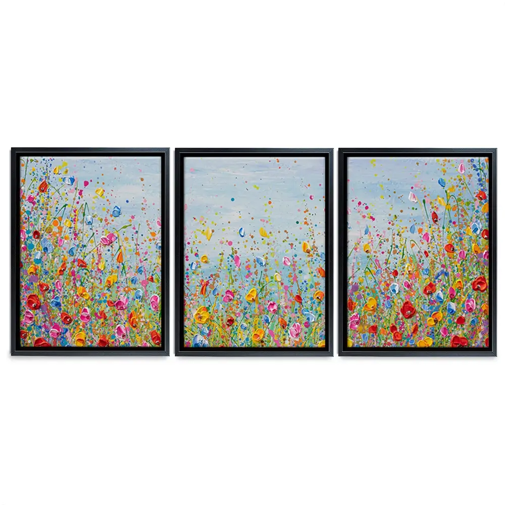 Summer Meadow Trio Canvas Print Summer Meadow Trio Canvas Print wall art product Olga Tkachyk