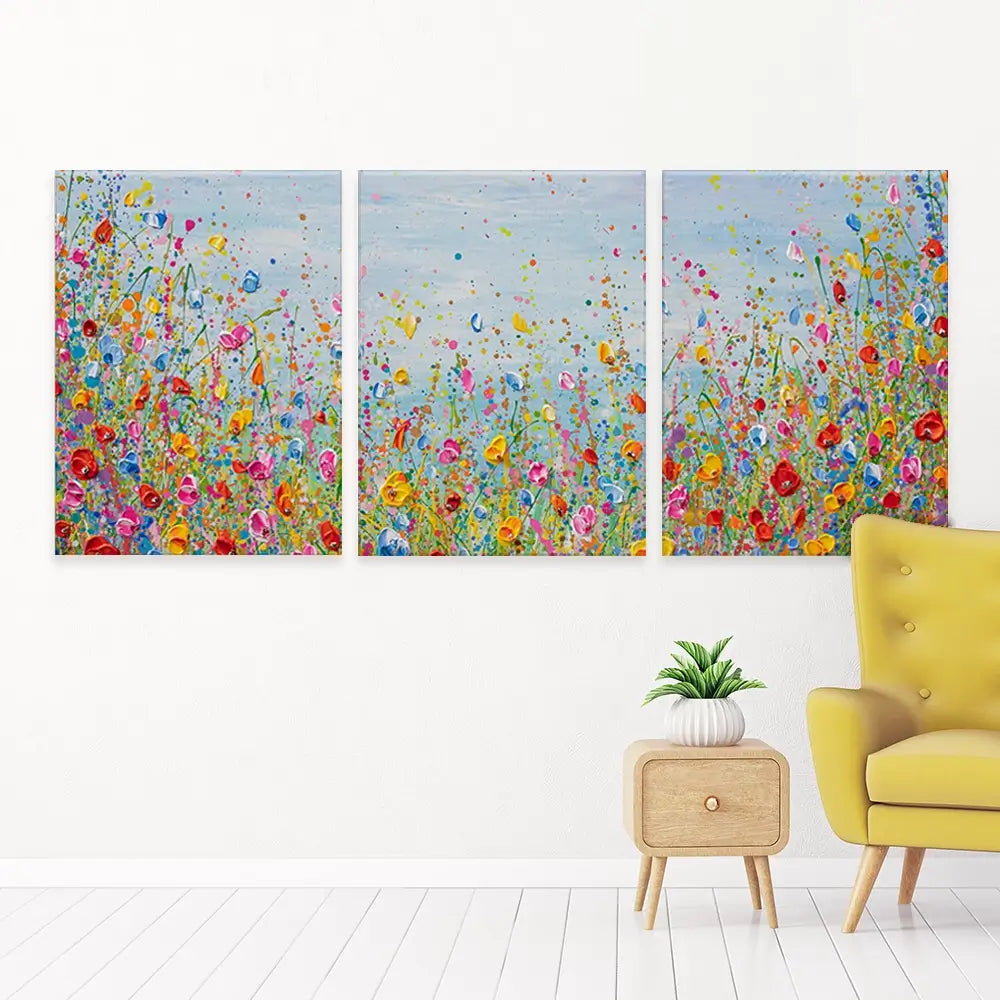 Summer Meadow Trio Canvas Print Summer Meadow Trio Canvas Print wall art product Olga Tkachyk