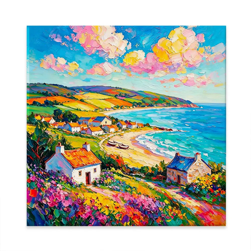 Summer Shore Square Canvas Print Summer Shore Square Canvas Print wall art product David Alexander Elder