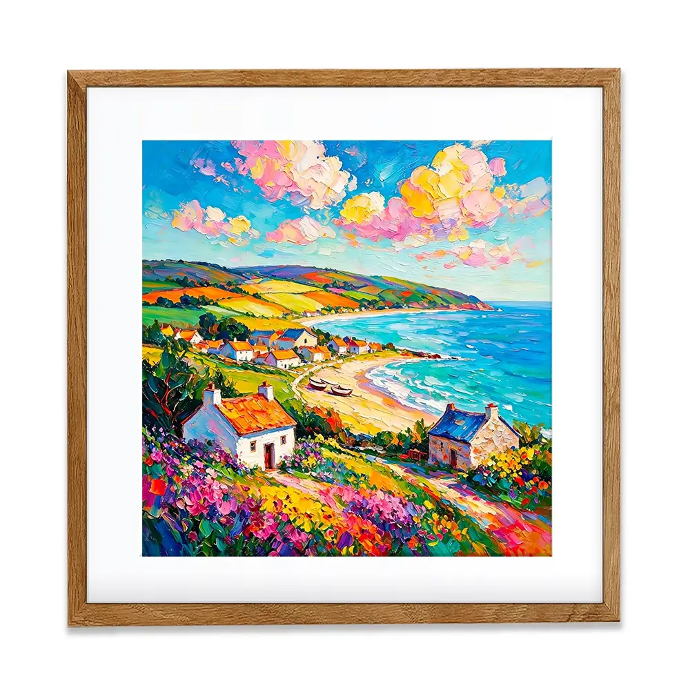 Summer Shore Square Framed Art Print Summer Shore Square Framed Art Print wall art product David Alexander Elder