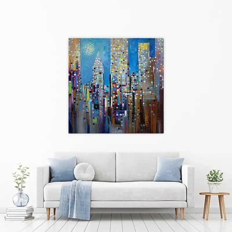 Sun Over The City Canvas Print Sun Over The City Canvas Print wall art product Ekaterina Ermilkina
