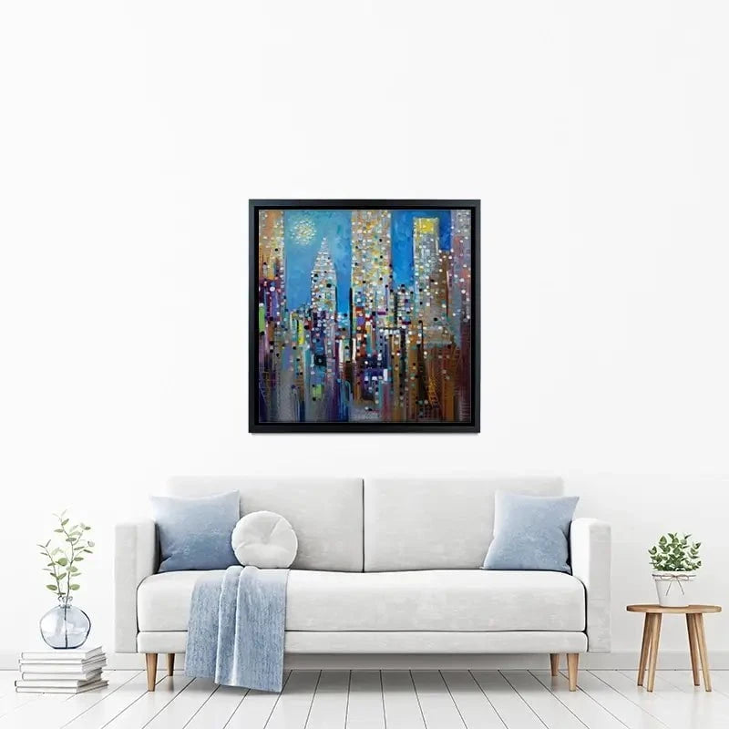 Sun Over The City Canvas Print Sun Over The City Canvas Print wall art product Ekaterina Ermilkina
