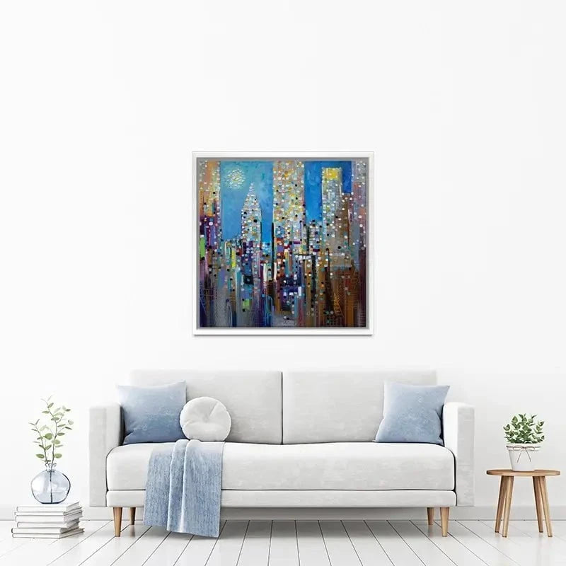 Sun Over The City Canvas Print Sun Over The City Canvas Print wall art product Ekaterina Ermilkina