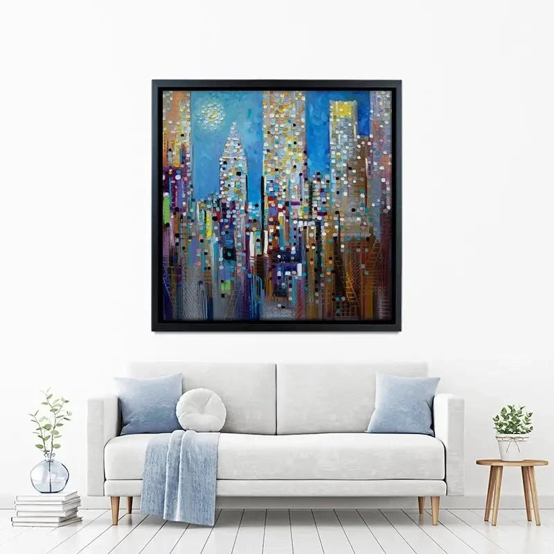 Sun Over The City Canvas Print Sun Over The City Canvas Print wall art product Ekaterina Ermilkina