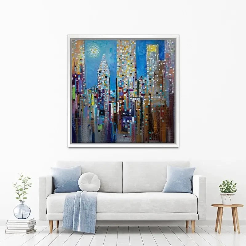 Sun Over The City Canvas Print Sun Over The City Canvas Print wall art product Ekaterina Ermilkina