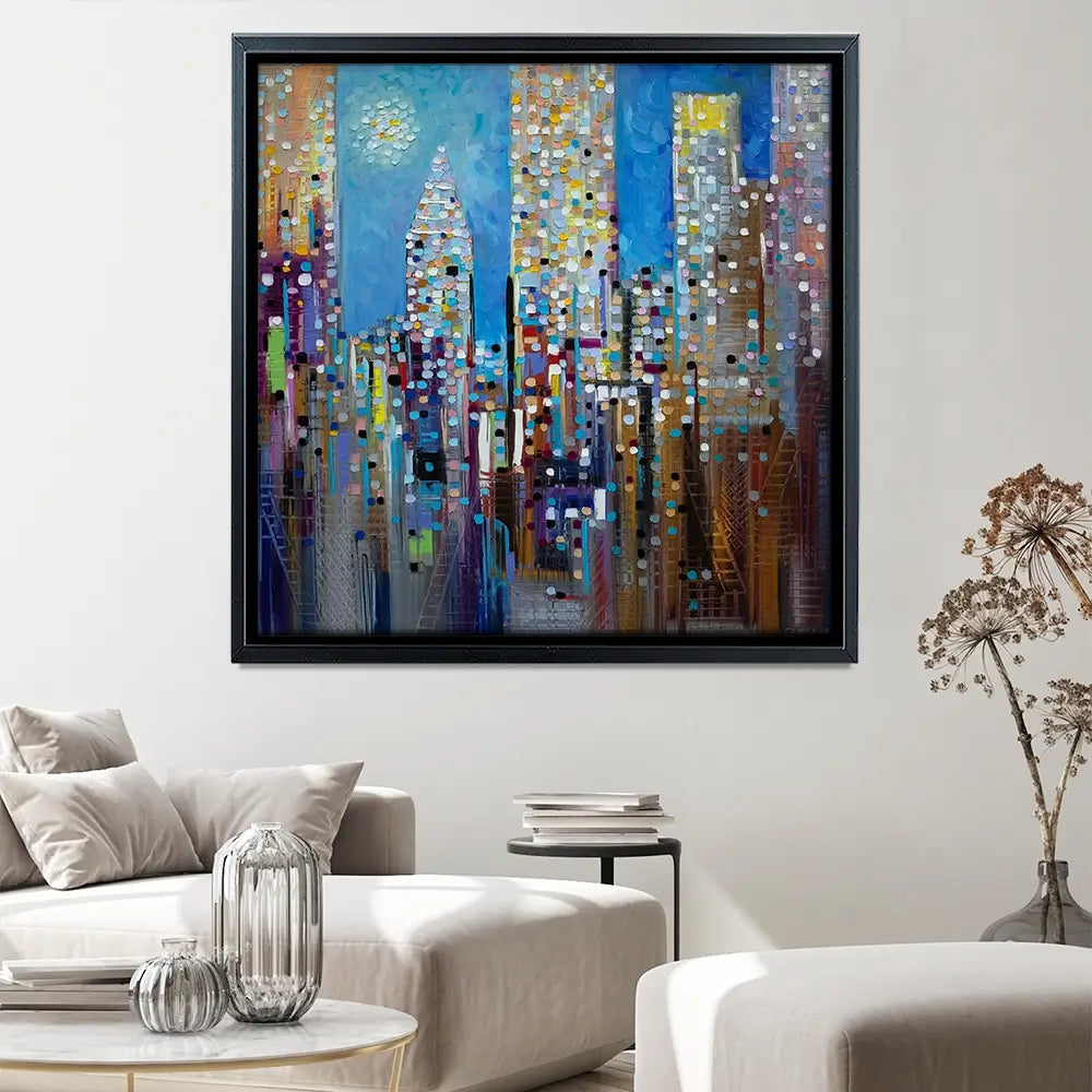 Sun Over The City Canvas Print Sun Over The City Canvas Print wall art product Ekaterina Ermilkina