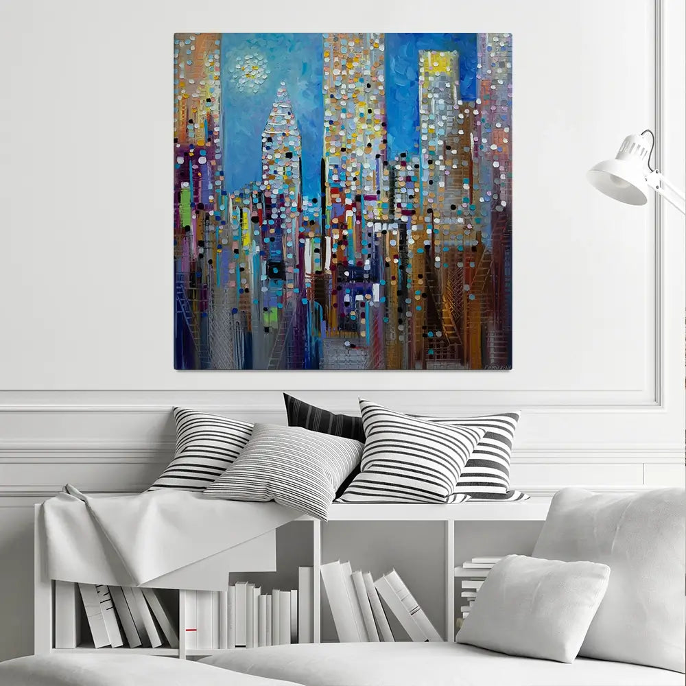 Sun Over The City Canvas Print Sun Over The City Canvas Print wall art product Ekaterina Ermilkina