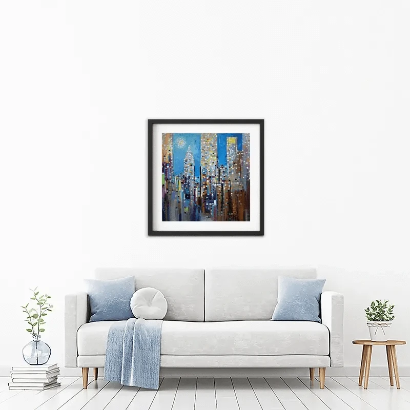 Sun Over The City Framed Art Print Sun Over The City Framed Art Print wall art product Ekaterina Ermilkina