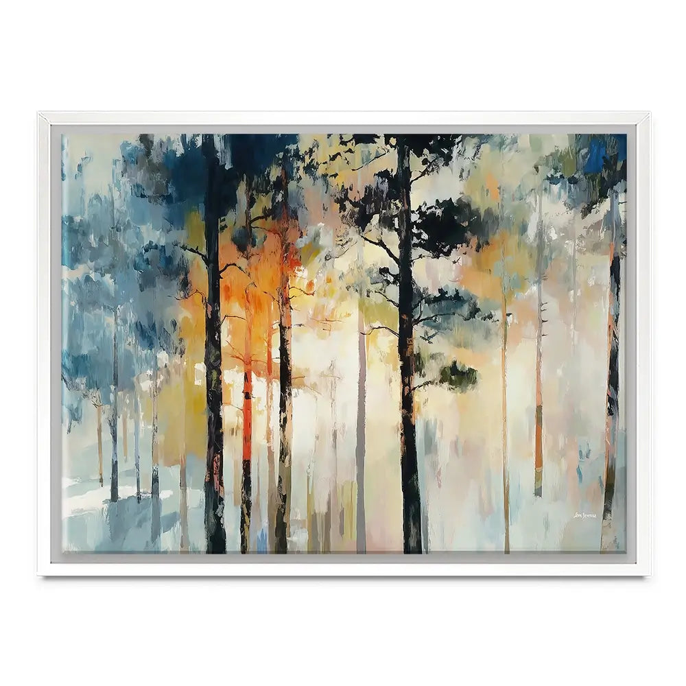 Sun Rays Through The Trees Canvas Print Sun Rays Through The Trees Canvas Print wall art product Leon Devenice