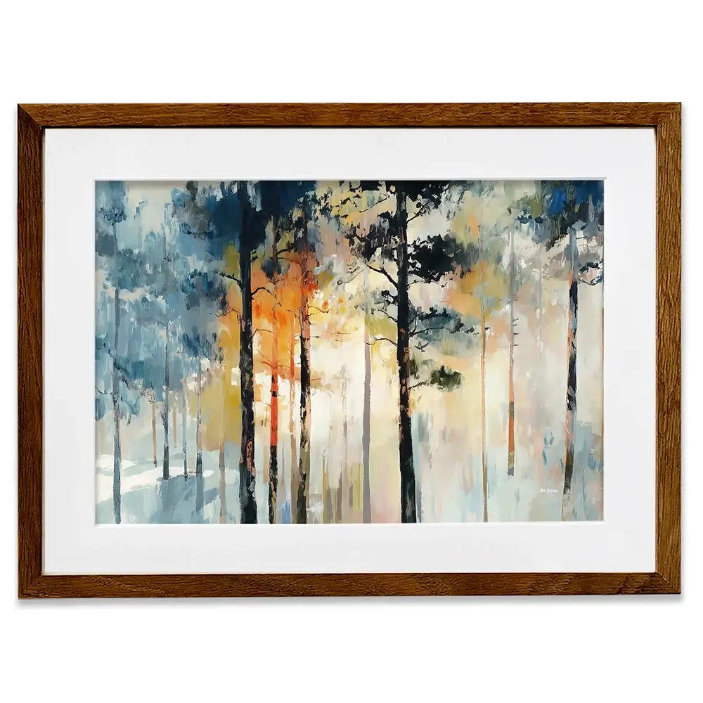 Sun Rays Through The Trees Framed Art Print Sun Rays Through The Trees Framed Art Print wall art product Leon Devenice