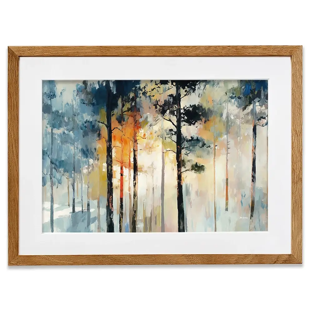 Sun Rays Through The Trees Framed Art Print Sun Rays Through The Trees Framed Art Print wall art product Leon Devenice