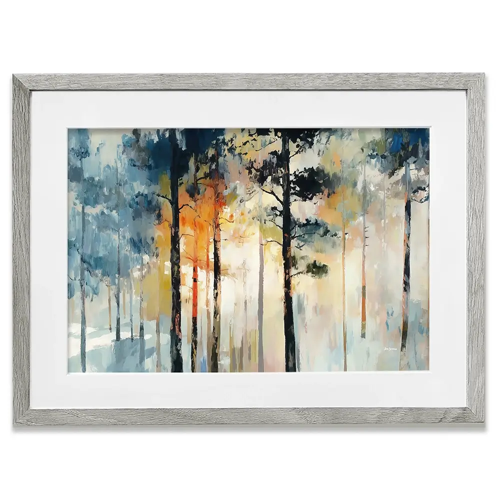 Sun Rays Through The Trees Framed Art Print Sun Rays Through The Trees Framed Art Print wall art product Leon Devenice