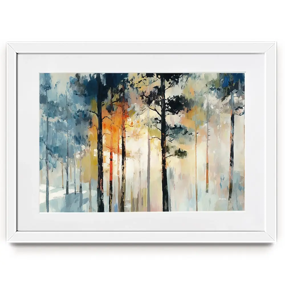 Sun Rays Through The Trees Framed Art Print Sun Rays Through The Trees Framed Art Print wall art product Leon Devenice