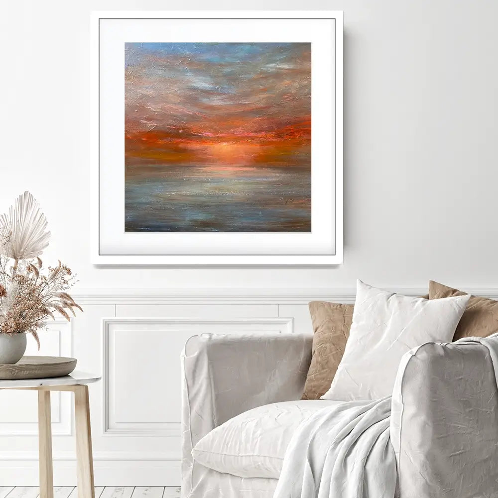 Sun Rising Over The Sea Framed Art Print Sun Rising Over The Sea Framed Art Print wall art product Craig Askew