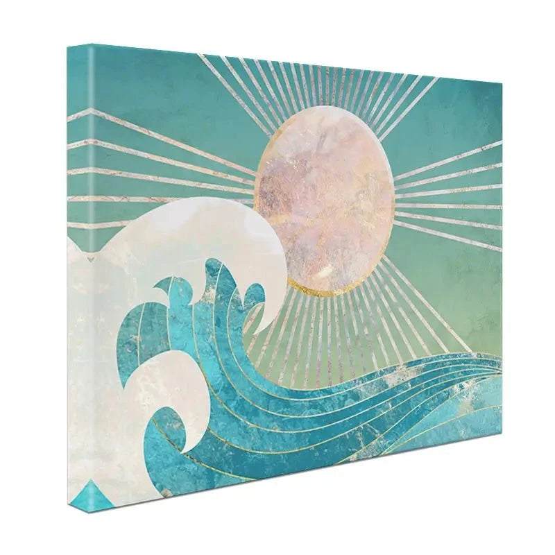 Sun Sea Turquoise Canvas Print Sun Sea Turquoise Canvas Print wall art product Sarah Manovski