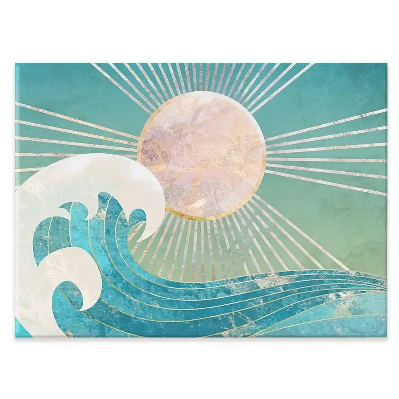 Sun Sea Turquoise Canvas Print Sun Sea Turquoise Canvas Print wall art product Sarah Manovski