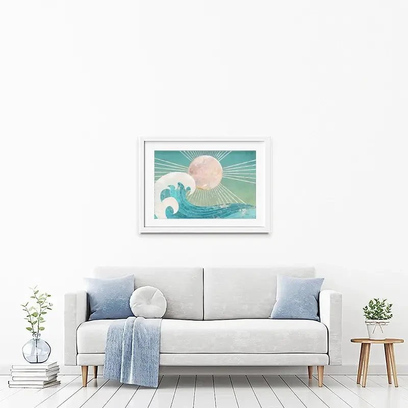 Sun Sea Turquoise Framed Art Print Sun Sea Turquoise Framed Art Print wall art product Sarah Manovski