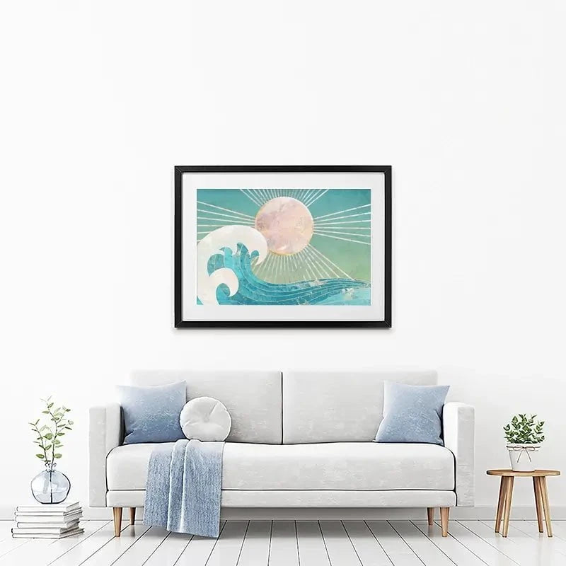 Sun Sea Turquoise Framed Art Print Sun Sea Turquoise Framed Art Print wall art product Sarah Manovski