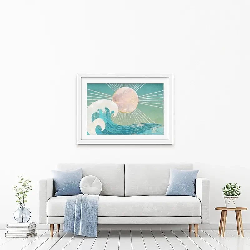 Sun Sea Turquoise Framed Art Print Sun Sea Turquoise Framed Art Print wall art product Sarah Manovski