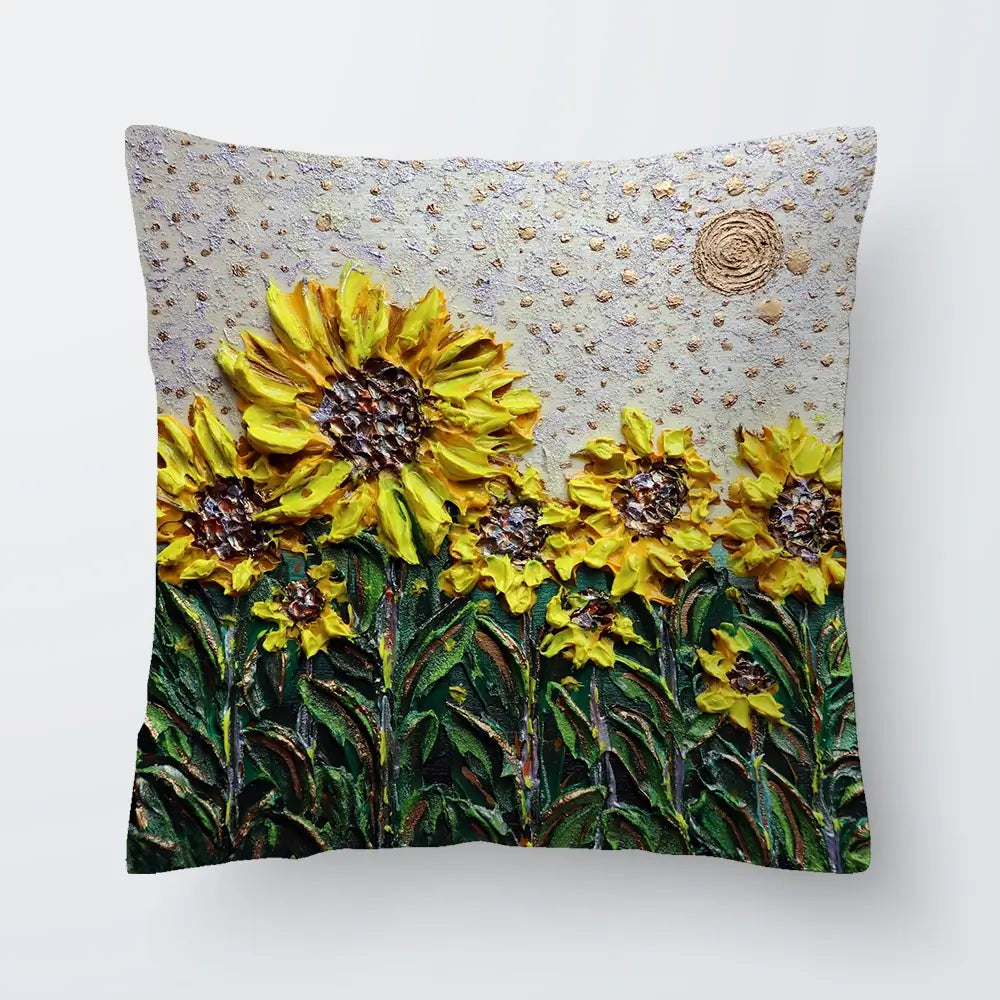 Sun Shining Sunflowers Cushion Sun Shining Sunflowers Cushion wall art product Nada Khatib