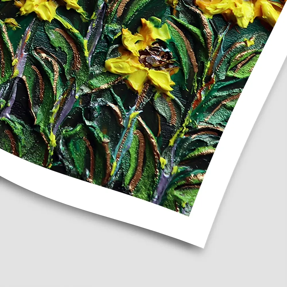 Sun Shining Sunflowers Square Art Print Sun Shining Sunflowers Square Art Print wall art product Nada Khatib