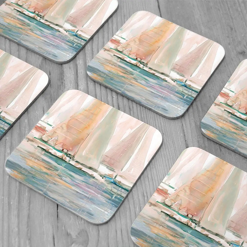 Sundrenched Sails Coaster Set Sundrenched Sails Coaster Set wall art product Carol Robinson
