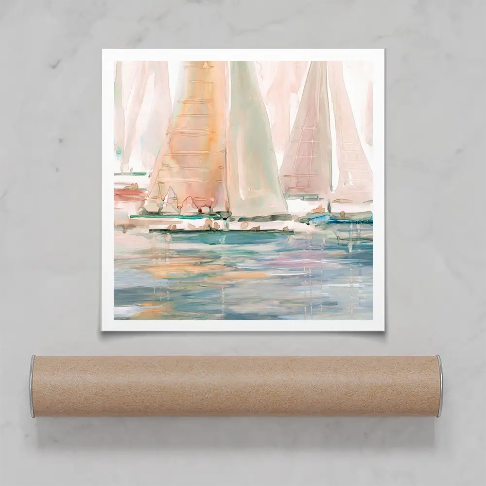 Sundrenched Sails Square Art Print Sundrenched Sails Square Art Print wall art product Carol Robinson