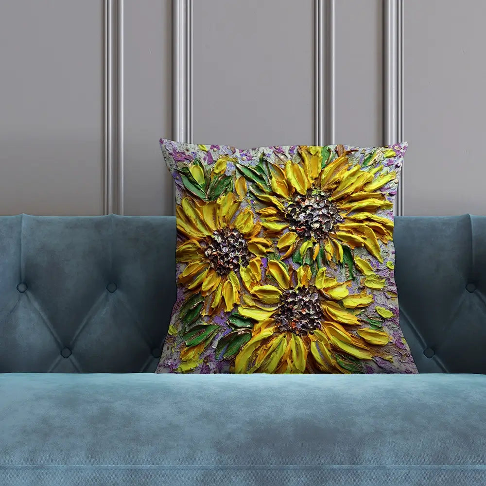 Sunflower Burst Cushion Sunflower Burst Cushion wall art product Nada Khatib