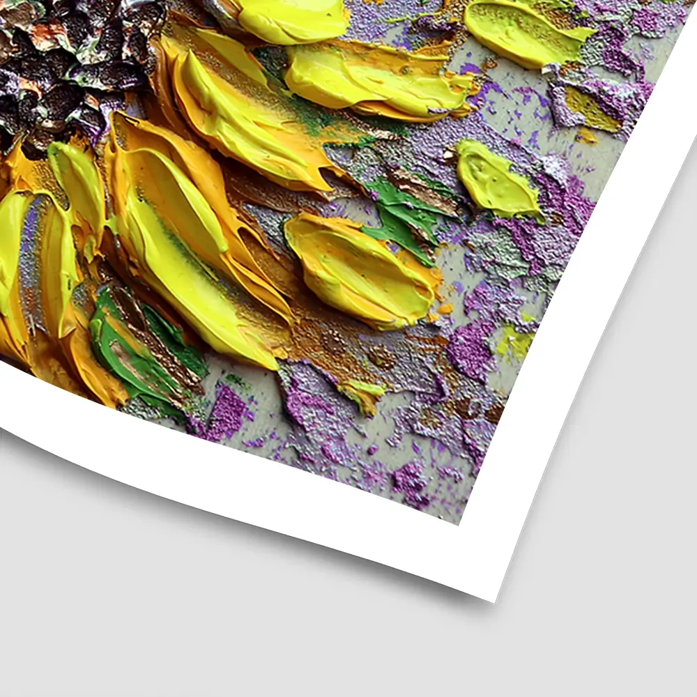 Sunflower Burst Square Art Print Sunflower Burst Square Art Print wall art product Nada Khatib