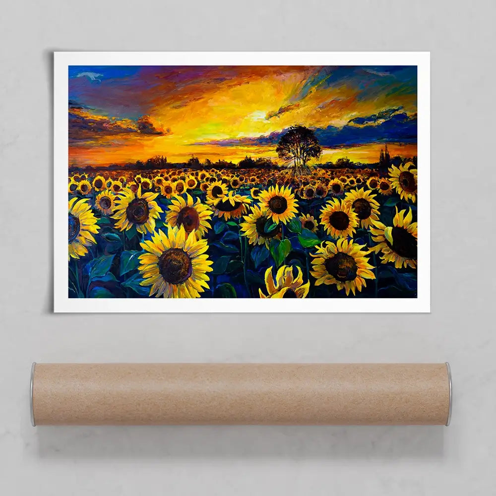Sunflower Field Art Print Sunflower Field Art Print wall art product Ivailo Nikolov / Shutterstock