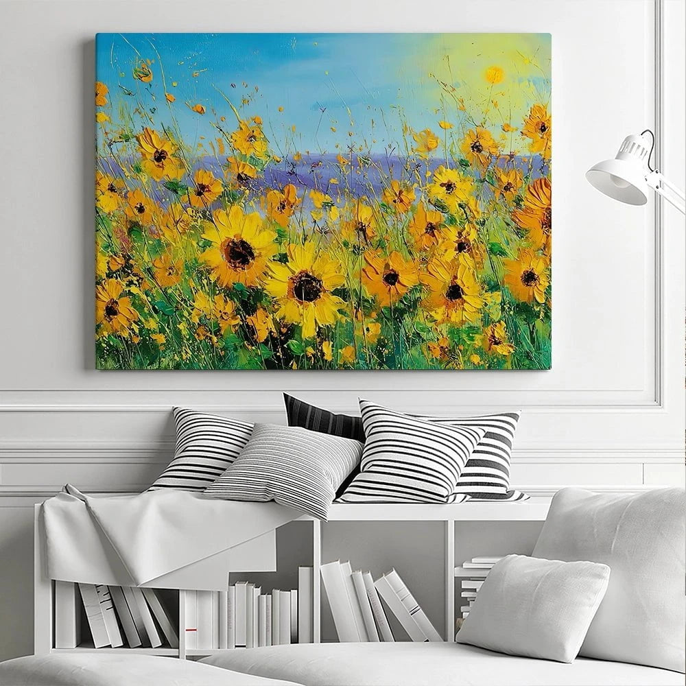 Sunflower Field Explosion Canvas Print Sunflower Field Explosion Canvas Print wall art product David Alexander Elder
